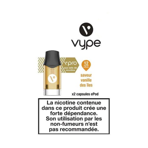 Capsules ePod Saveur Vanille des iles sel de nicotine - VYPE