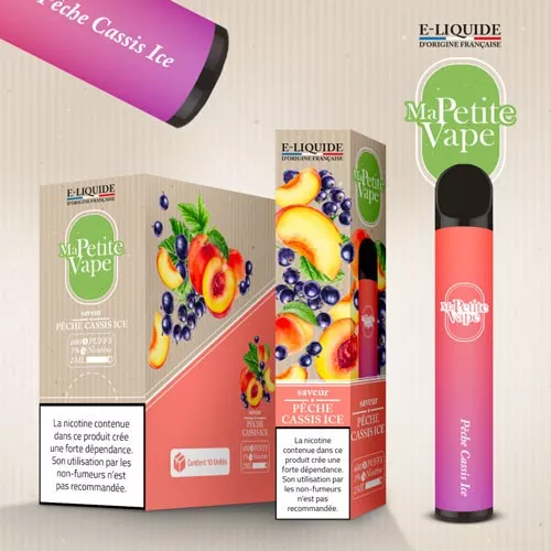 Puff cigarette jetable - Pêche cassis ice - Ma petite vape - e-clopevape.com