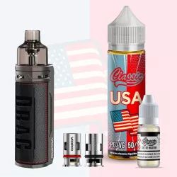 Voopoo drag S + Usa 50 ml + booster sel de nicotine - e-clopevape.com