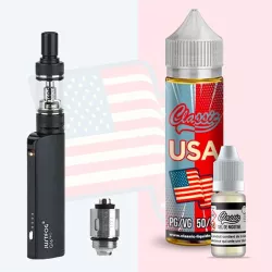 JUSTFOG Q16 PRO + Usa 50 ml + booster sel de nicotine - e-clopevape.com