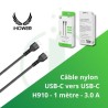 Câble USB-C en Nylon IHOWER H006 - Charge Rapide 3.0 A - e-clopevape
