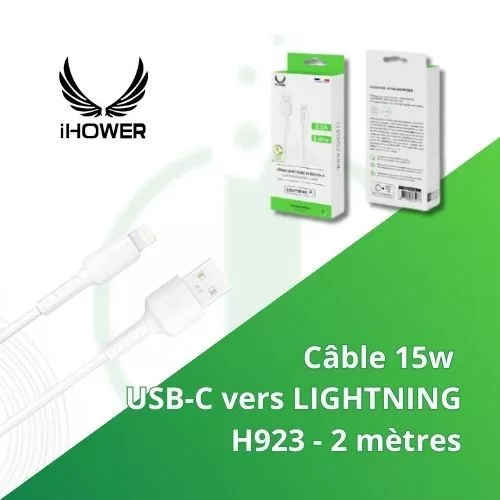 Achetez Câbles IHOWER 15W USB-A vers Lightning - Charge et Synchronisation Efficaces | e-clopevape.fr