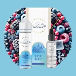 Rêve Bleu 60ML - E-liquide Petit Nuage, Saveur Fruité et Rafraîchissante