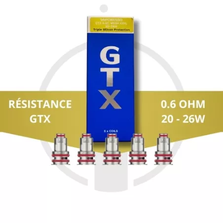 image Résistance GTX 0.6 ohm - VAPORESSO - e-clopevape.com